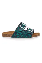 Ciabatte blu con dinosauri e doppia fibbia 257A206SR 33