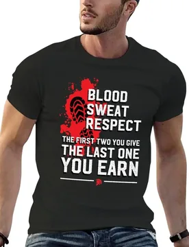 Fighting Spirit - Blood Sweat Respect T-Shirt oversize t-shirts man funny meme t-shirts t shirts for men pack - Aliexpress - FashionsVida