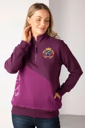 Womens Diagonal Horse Sweatshirt - - Size: 18