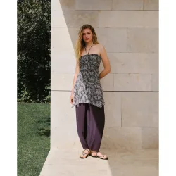 Vestido corto de gomas