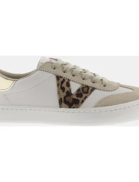 Zapatillas de efecto piel Olmo barefoot con piezas fantasía y de serraje en contraste - Victoria - FashionsVida