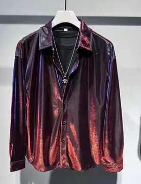 Casual Spring Autumn Fashion Party Tops Regular Clothing Length Slight Stretch Fabric Applicable For Male Club Events - Aliexpress - FashionsVida