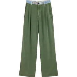 Pantalón de mujer combinado tencel