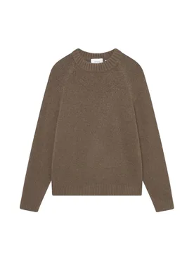 Gilbert Crewneck Knit sweater maglione girocollo in lana - Teak Brown - Les deux - FashionsVida