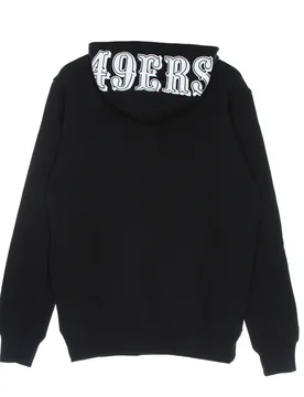 Felpa Cappuccio Uomo Nfl Big Face 3.0 Hoodie Saf49e Black - Mitchell & Ness - FashionsVida