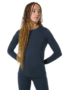 T-shirt à Manches Longues Casual Rib Bio Blueberry L - super.natural - FashionsVida