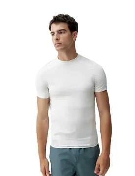 T-shirt à Manches Courtes Chad White Chalk L - Born Living Yoga - FashionsVida