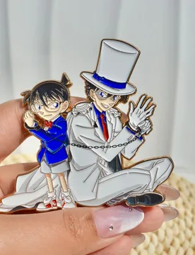 Detective Conan Brooch Thief Kidd Enamel Badge Conan Edogawa Brooch Backpack Accessories Pin Anime Merchandise - Aliexpress - FashionsVida