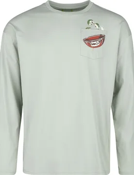 Langarmshirt für Männer hellgrün "Longsleeve With Frontpocket And Small Print" von - Männer - male - RED by EMP - FashionsVida