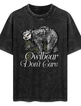 Owlbear Don't Care T-Shirt Casual Fashion Short Sleeve Cotton T-Shirt - Aliexpress - FashionsVida