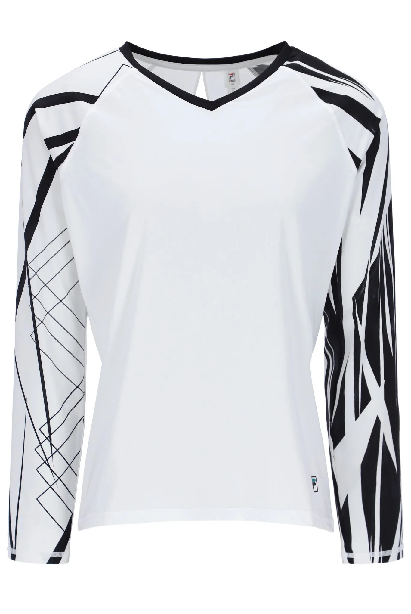 White Pro Tennis Long Sleeved Top - UK 8 - FILA Tennis - FashionsVida