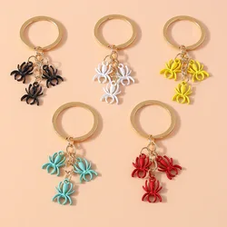 Cartoon Animal Spider Keychain for Car Key Souvenir Gifts for Women Men Handbag Pendant Keyrings DIY Jewelry Accessories