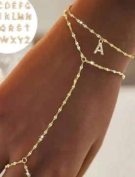 Piezas Pulsera de letras enlazadas minimalista y elegante en color dorado, joyería de moda versátil adecuada para uso diario N - Shein - FashionsVida