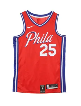 Canotta Basket Uomo Nba Swingman Jersey Statement Edition No 25 Ben Simmons Phi76e University Red - NIKE NBA - FashionsVida