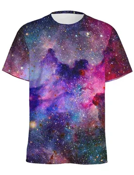 Colorful Galaxy Space Pattern T Shirt Men Round Neck Short Sleeve 3d Printed Universe Starry Sky Tees Tops Women Loose T-Shirt - Aliexpress - FashionsVida