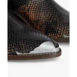 Zadig & Voltaire - Botines cowboy de mujer de piel con efecto pitón