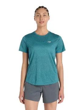 Maglietta A Maniche Corte Athletics Big Teal Heather S - New Balance - FashionsVida