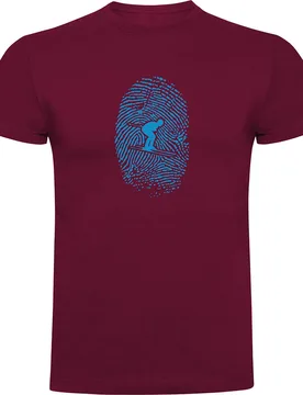 T-shirt à Manches Courtes Skier Fingerprint Dark Red M - Kruskis - FashionsVida