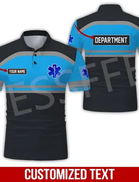 NewFashion Custom Name Cosplay EMS Paramedic EMT 3DPrint Summer Men's Top Casual Harajuku Polo Button Shirts Short Sleeves X1 - Aliexpress - FashionsVida