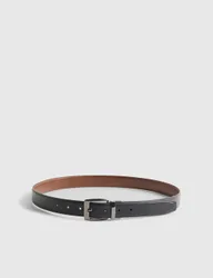 Leather Reversible Belt Black male