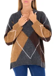 Maglione scollo a V ANTRACITE M