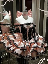 Pink romantic and ritualistic lace dress