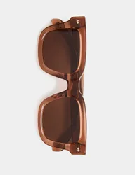 Chunky Polarised Sunglasses Light Brown male