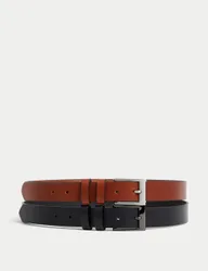 Pack Leather Smart Belts Black/Brown male