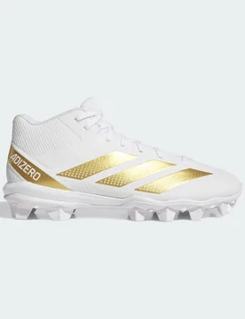Scarpe da football adizero Impact.2 Moulded Rubber 44 2/3 Cloud White / Gold Metallic / Cloud White - Adidas - FashionsVida