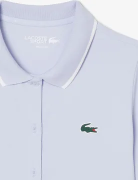 Polo de mujer de golf de petit piqué termorregulador en azul de manga corta - Lacoste - FashionsVida