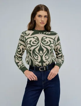 Sudadera de mujer de lana com jacquard - Salsa Jeans - FashionsVida