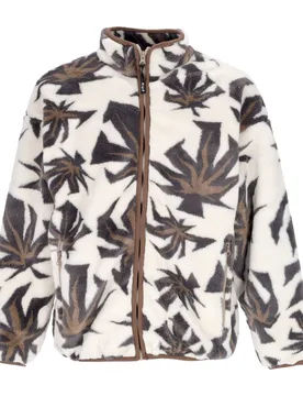 Orsetto Uomo Lowell Jacquard Sherpa Zip Natural - Huf - FashionsVida