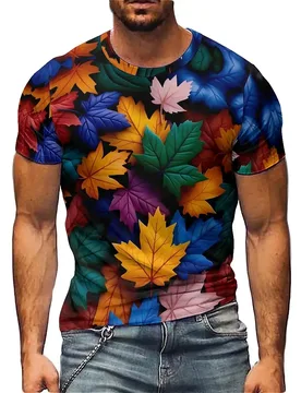 Men's 3D Printed Short Sleeve T-Shirt - Holiday Costume Cartoon Pattern, High-Quality 3D Tee - Aliexpress - FashionsVida