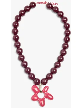Collar con cuentas y abalorio de flor - Parfois - FashionsVida
