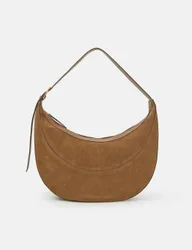 Suede Shoulder Bag Tan female