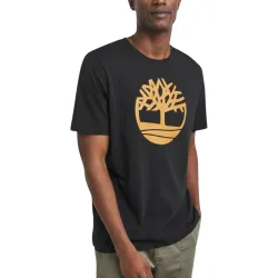 Mens T Shirts Kennebec River Tree Logo Crew Neck Pullover Summer Top - Black Cotton - Size X-Large