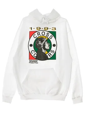 Felpa Cappuccio Uomo Snoop Dogg White - Cross Colours - FashionsVida