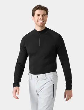 Men’s LIFA® Merino Knitevo Half-Zip Black S - Black - Male - Helly Hansen - FashionsVida