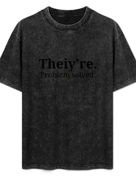 There Their They're T-Shirt Fashion Simple Casual Tee Shirt - Aliexpress - FashionsVida
