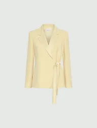 Giacca in satin donna giallo