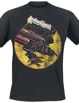 T-Shirt - SFV Distressed - M bis XXL - für Männer - Größe L - schwarz - Lizenziertes Merchandise! - Männer - male - Judas Priest - FashionsVida