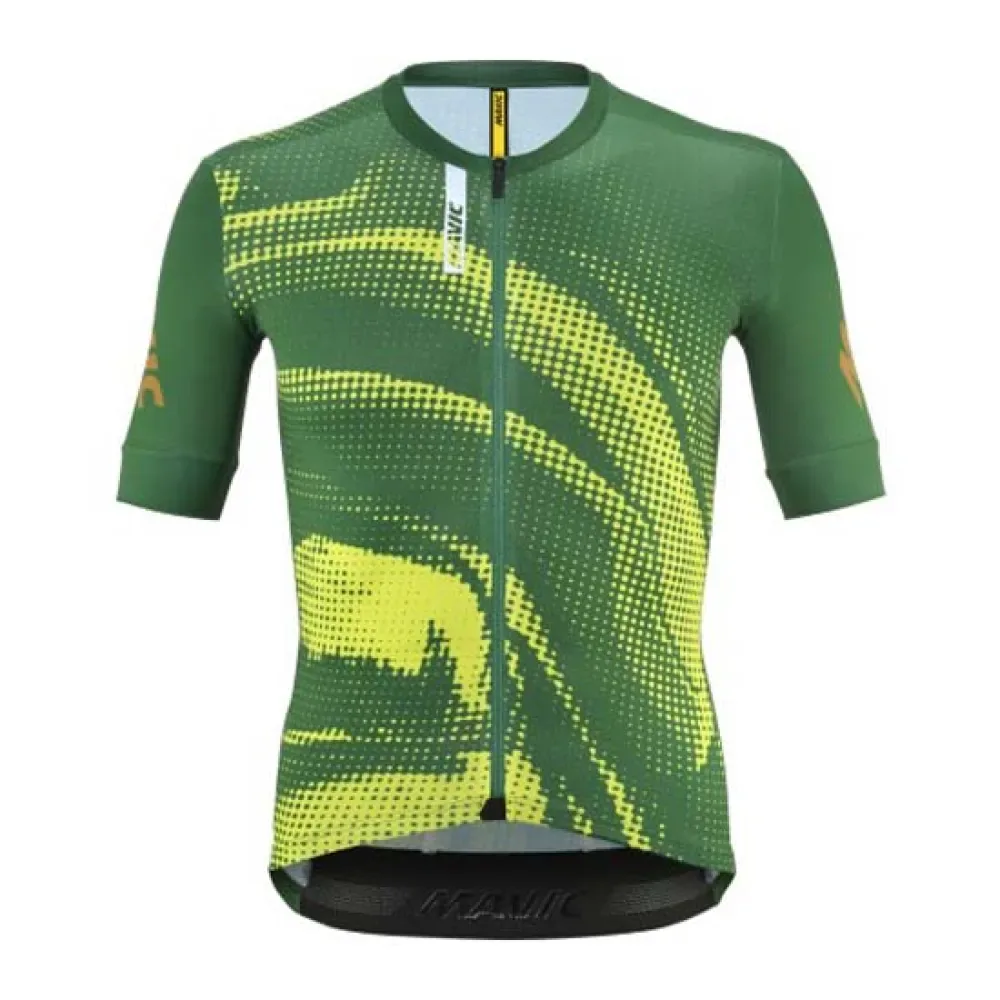 Maglia A Maniche Corte Aksium Graphic Lime / Eden Green - Mavic - FashionsVida