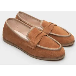 Mocasines en serraje para mujer