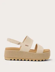 Water Vista Ankle Strap Flatform Sandals Tan female