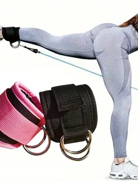 Pieza Correa de tobillo con anilla en D para máquinas de cable, tobillera ajustable y cómoda para entrenamiento de fuerza de glúteos y músculos de - Shein - FashionsVida