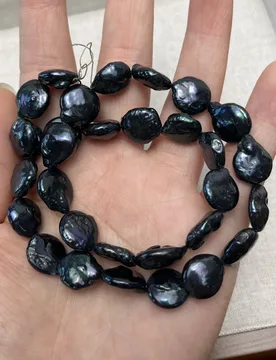 Mm AAA Natural Freshwater Black Buttons Round Pearl Bead Jewelry Make Gift DIY Necklace Bracelet Accessories Wedding Women - Aliexpress - FashionsVida