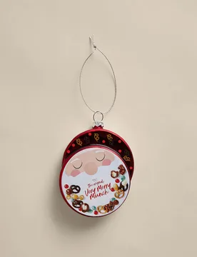 Glass Very Merry Munch Tin Bauble Multi - M&S - FashionsVida