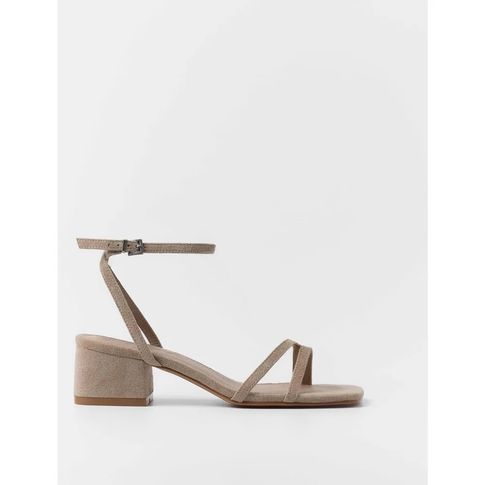 Sandalias de tiras de mujer de tacón bajo rectangular - Mim - FashionsVida