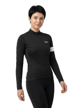Maglia A Maniche Lunghe Core Thermal Black / White - Rapha - FashionsVida
