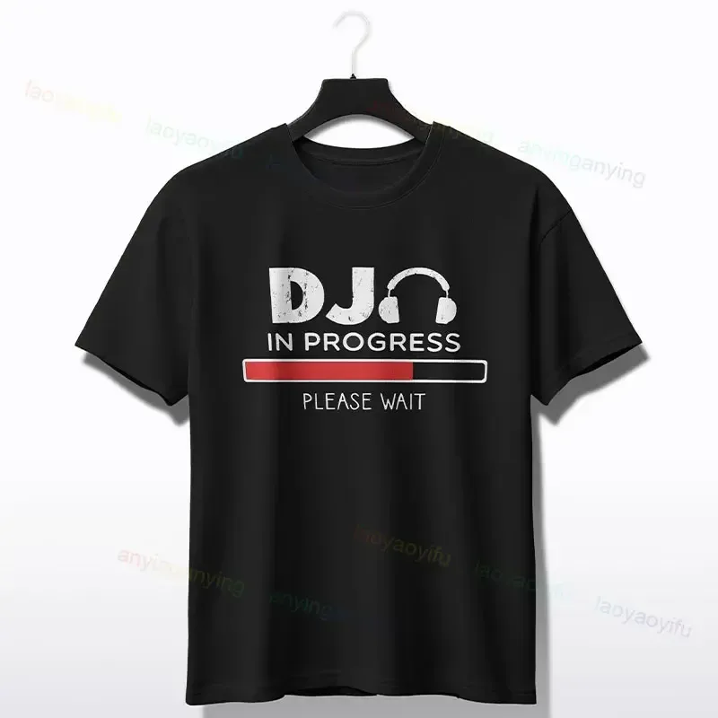 DJ In Progress Loading Bar Graphic Tee Cotton Crew Neck Short Sleeve T-Shirt for Men - Aliexpress - FashionsVida